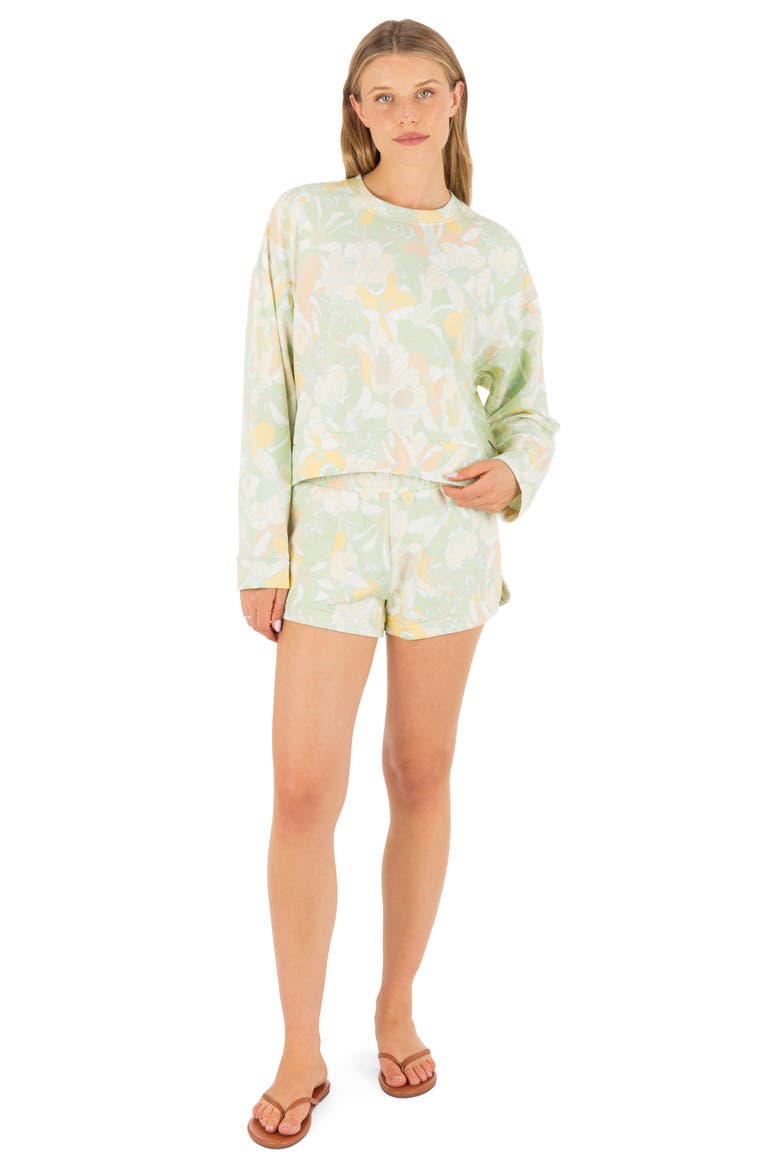 Safari Floral Print Shorts, Alternate, color, SPRAY