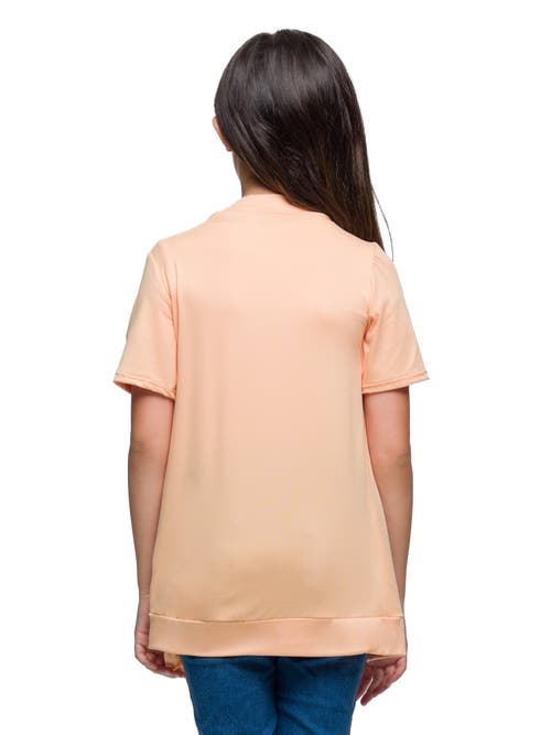 24sevenkid Short Sleeve Open Front Layering Shrug With Pockets In Brown