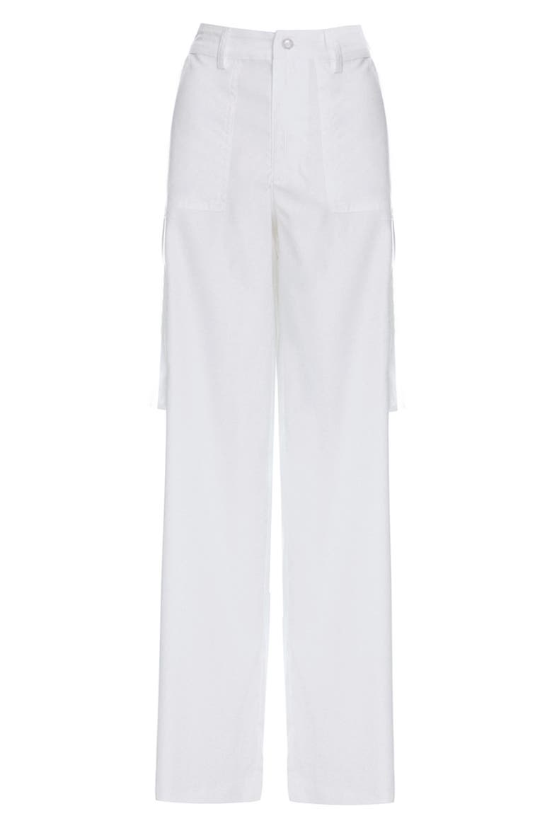 Keep It Casual Wide Leg Cargo Pants, Alternate, color, WHITE