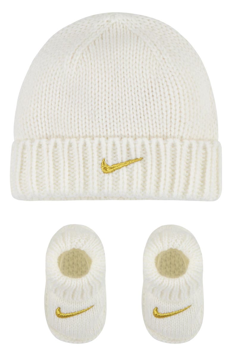 Nike Cable Knit Beanie & Booties Set, Main, color,