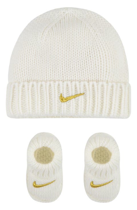Cable Knit Beanie & Booties Set