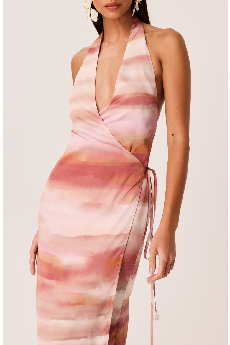 Atlanna Wrap Maxi Dress, Alternate, color, SHELL PRINT