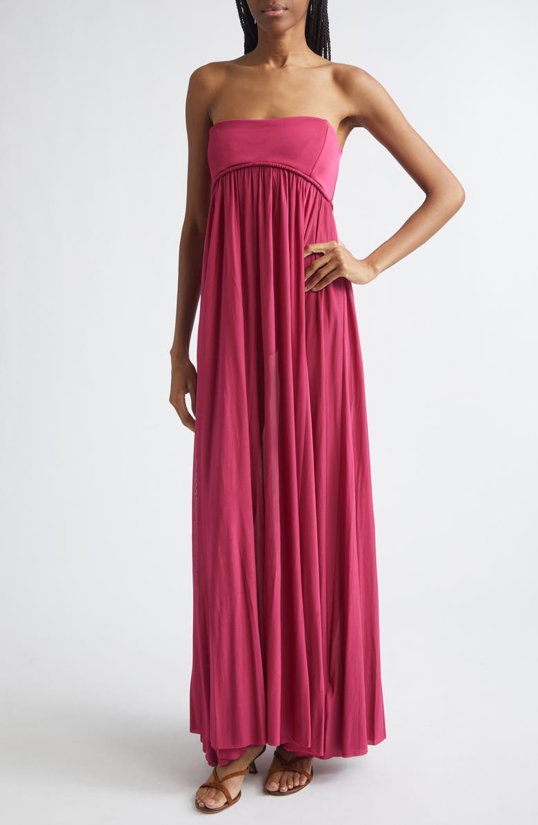 Zimmermann Luna Jersey Bandeau Gown, Alternate, color, Fuchsia