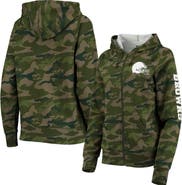 New Era Women's New Era Camo Cleveland Browns Raglan Full-Zip Hoodie