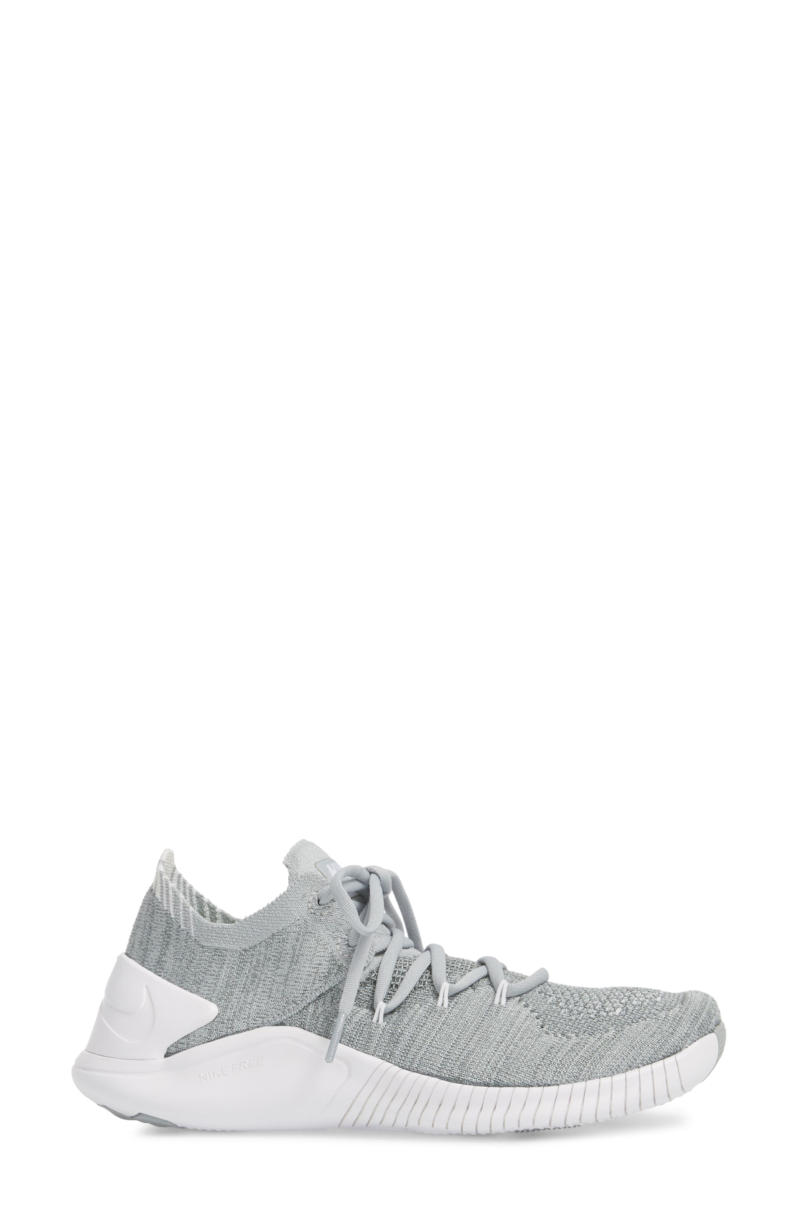 Free TR Flyknit 3 Training Shoe, Alternate, color, WOLF GREY/ WHITE