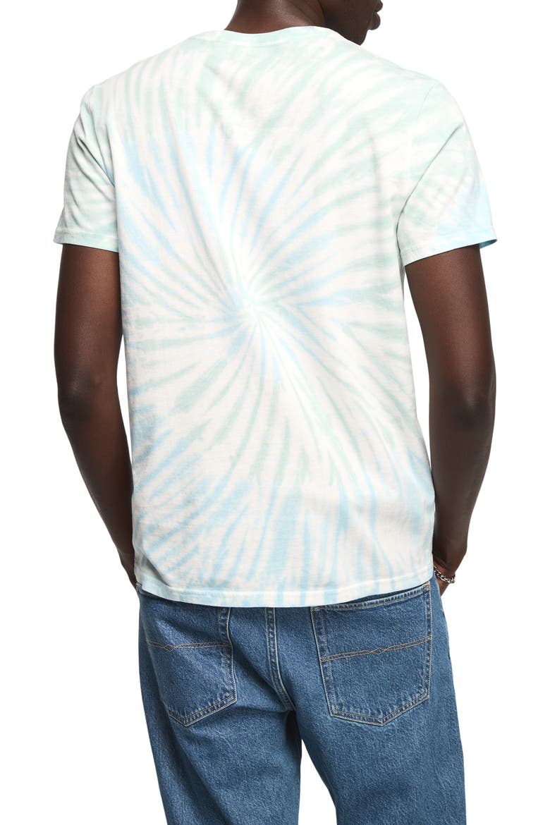 Rolling Stones Graphic Tie Dye Cotton T-Shirt, Alternate, color, BLUE MULTI