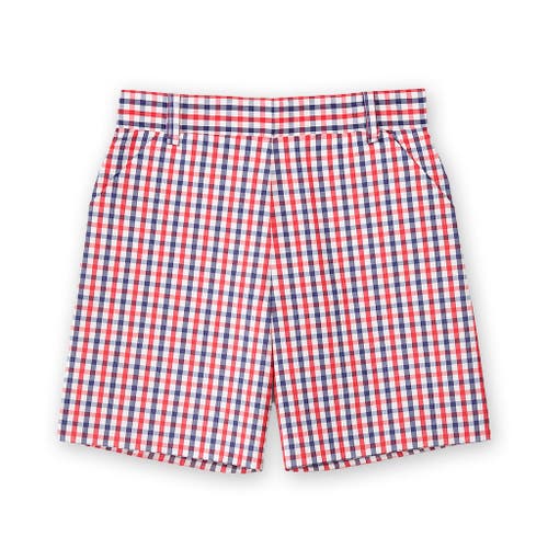 Florence Eiseman Kids'  Plaid Seersucker Short In Red