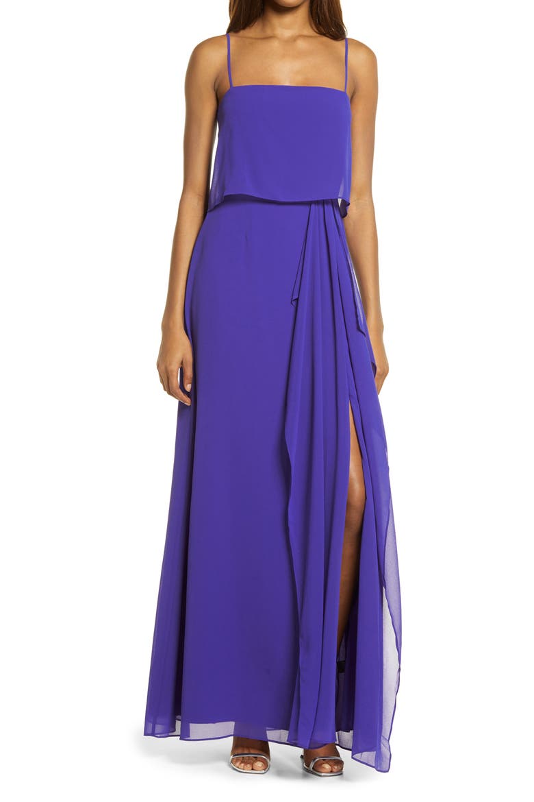 Rossanna Popover Gown, Main, color, ULTRA VIOLET
