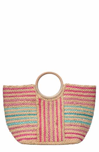Antik Kraft Porthole Straw Tote Bag