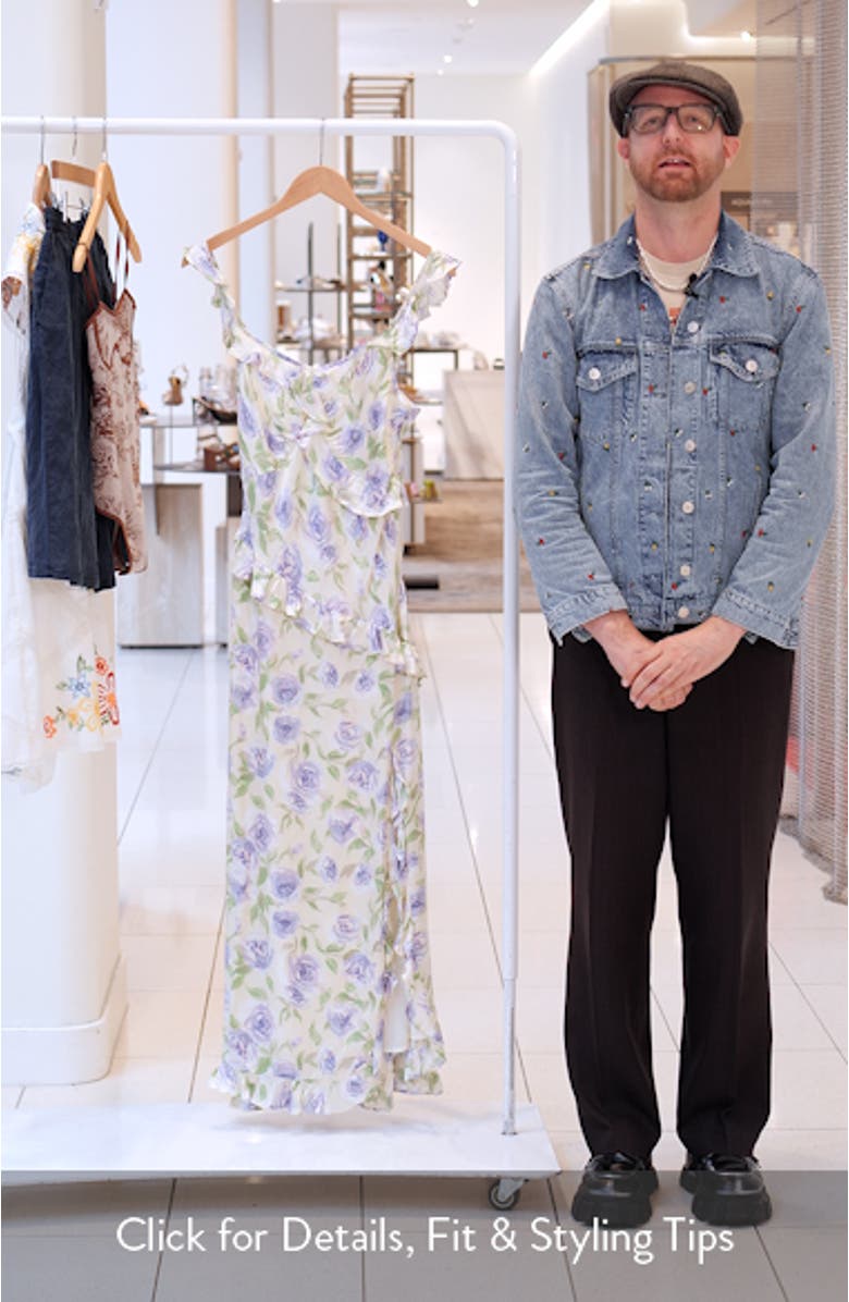 Rosalina Floral Side Slit Dress, sales video thumbnail