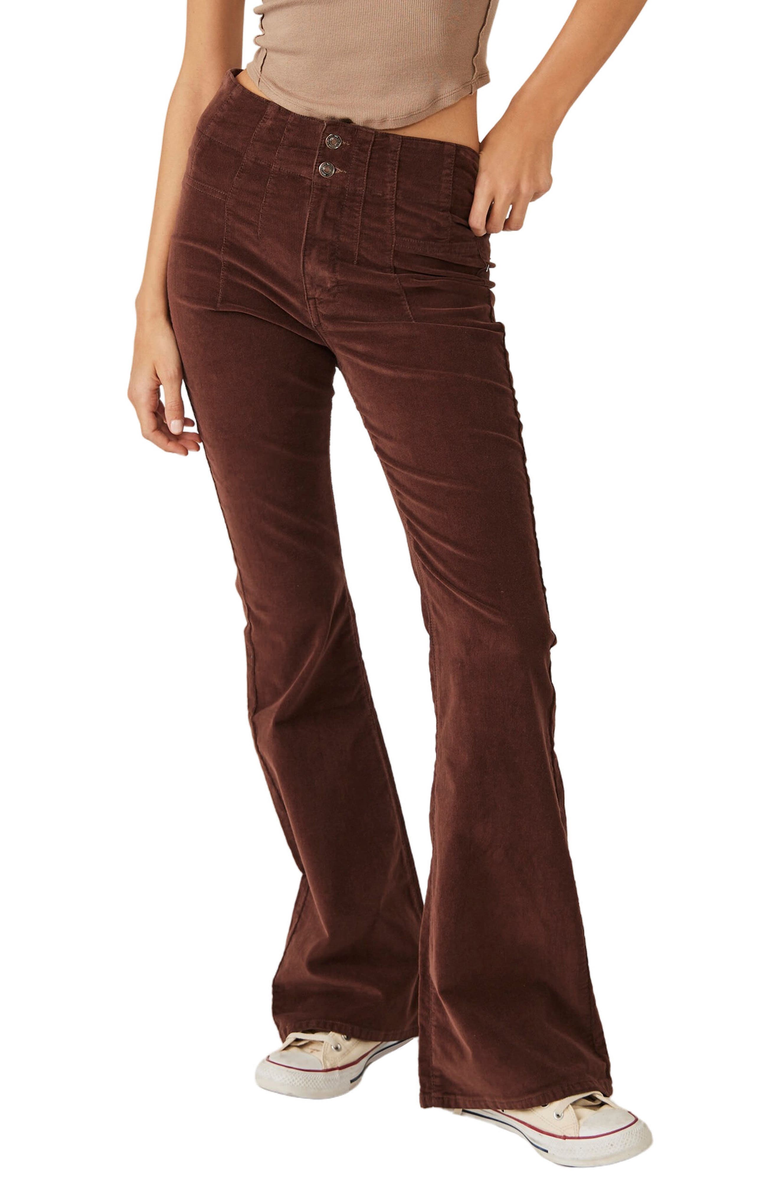 Free People Jayde Seamed Corduroy Flare Pants (Women) | Nordstromrack