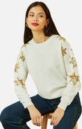 Yumi Sequin Star Sleeves Jumper