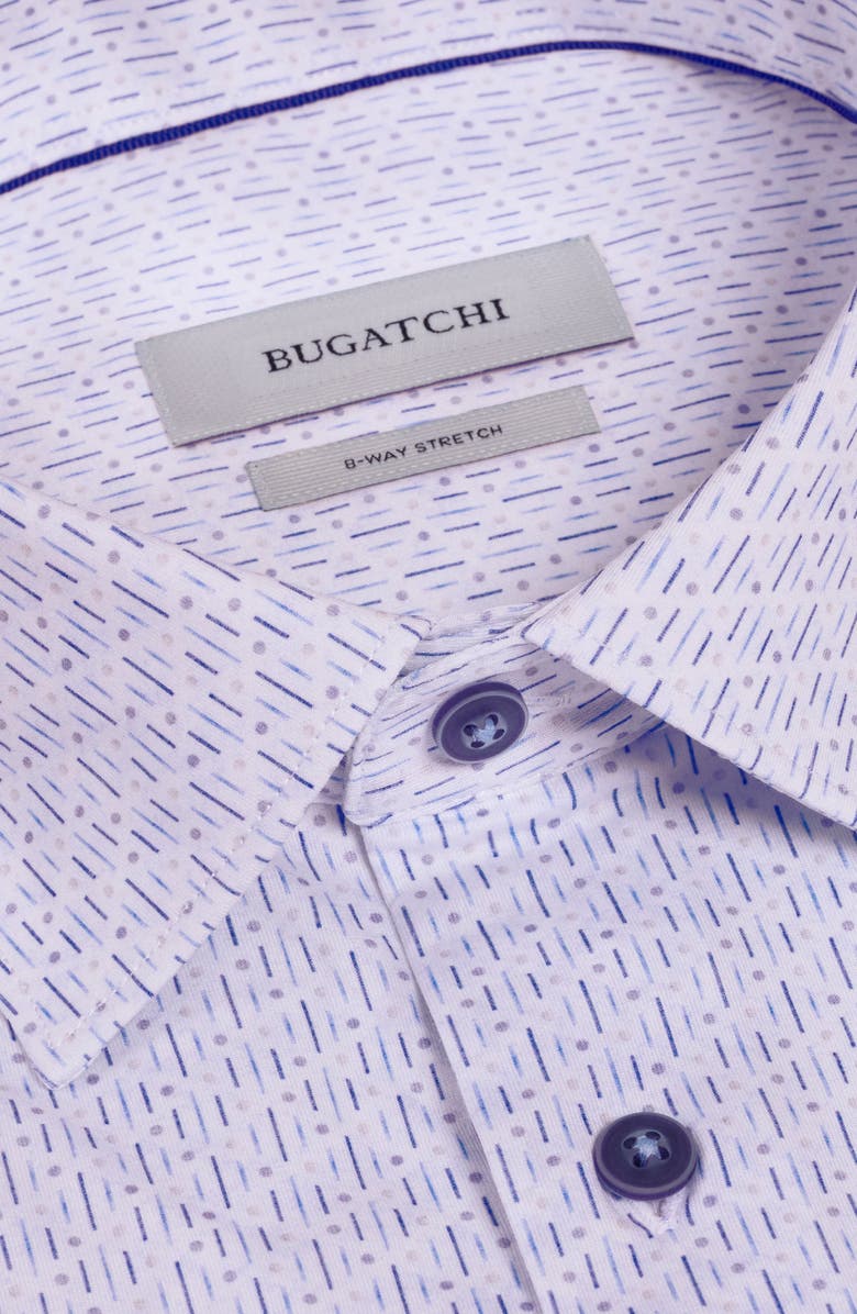 Bugatchi James OoohCotton<sup>®</sup> Geo Print Button-Up Shirt, Alternate, color, Air Blue