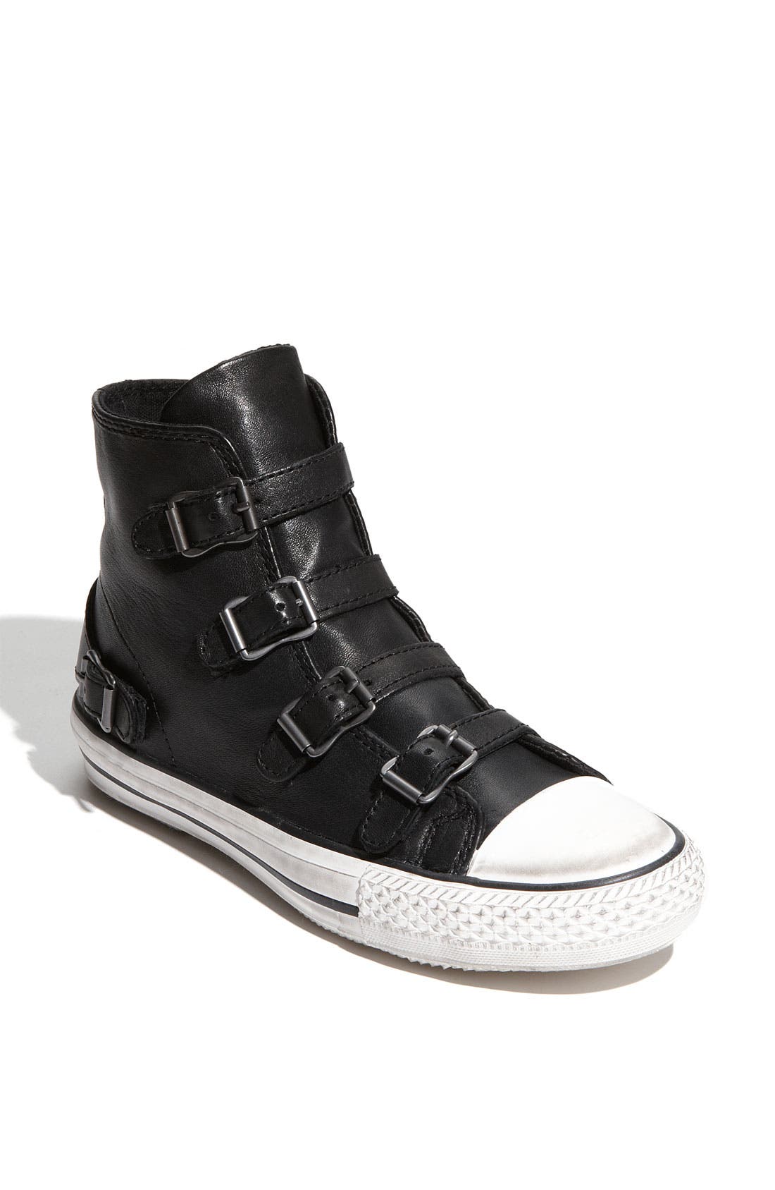 High Top Sneaker, Main, color, BLACK