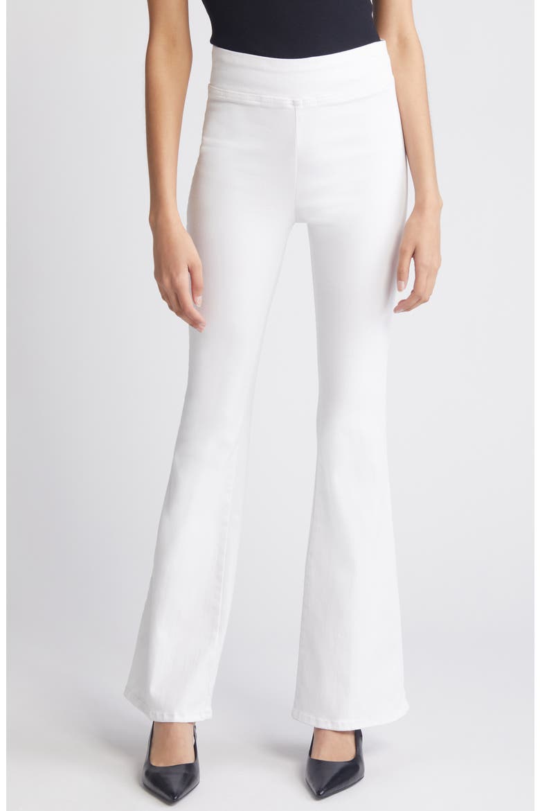 The Jet Set Flare Pull-On Jeans, Main, color, WHITE