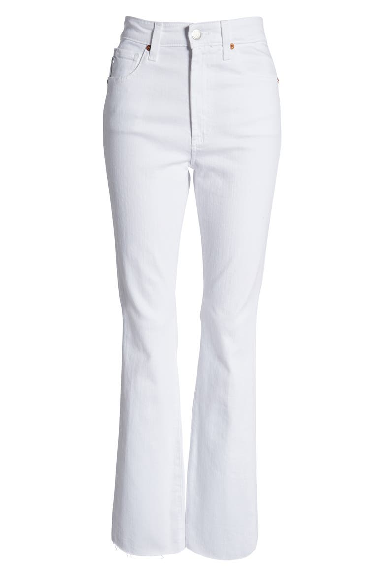 Alexxis High Waist Flare Leg Jeans, Alternate, color, AUTHENTIC WHITE