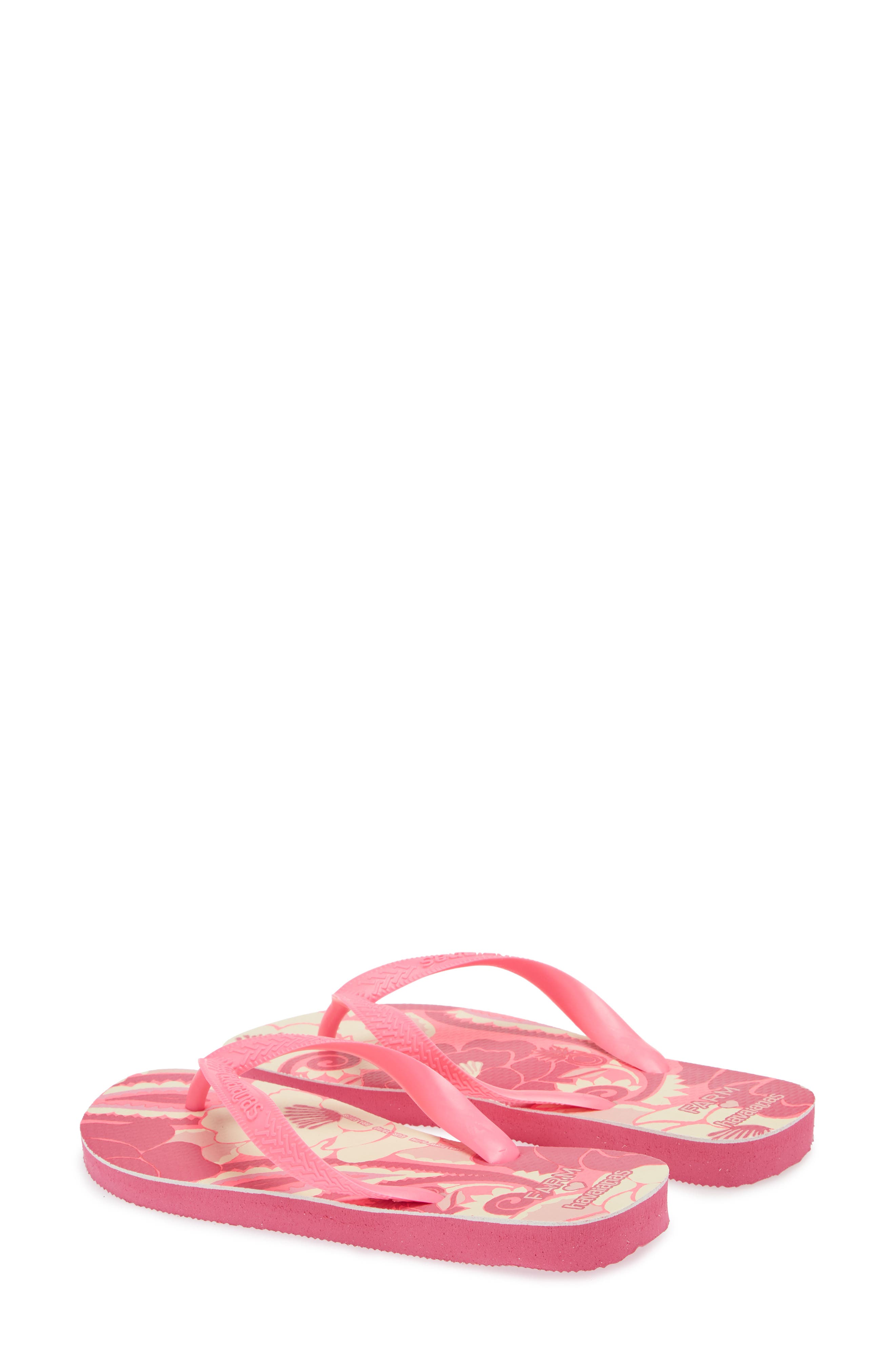 Havaianas x Farm Rio Flip Flop, Alternate, color, Pink Flux
