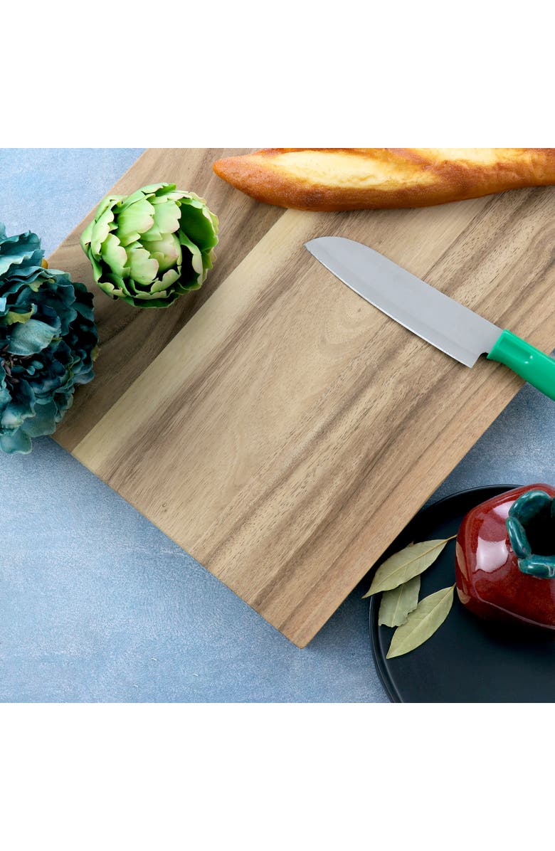 Martha Stewart Everyday Westhaven 18.9 x 12.8 Inch Rectangle Acacia Wood Cutting Board, Alternate, color, Brown