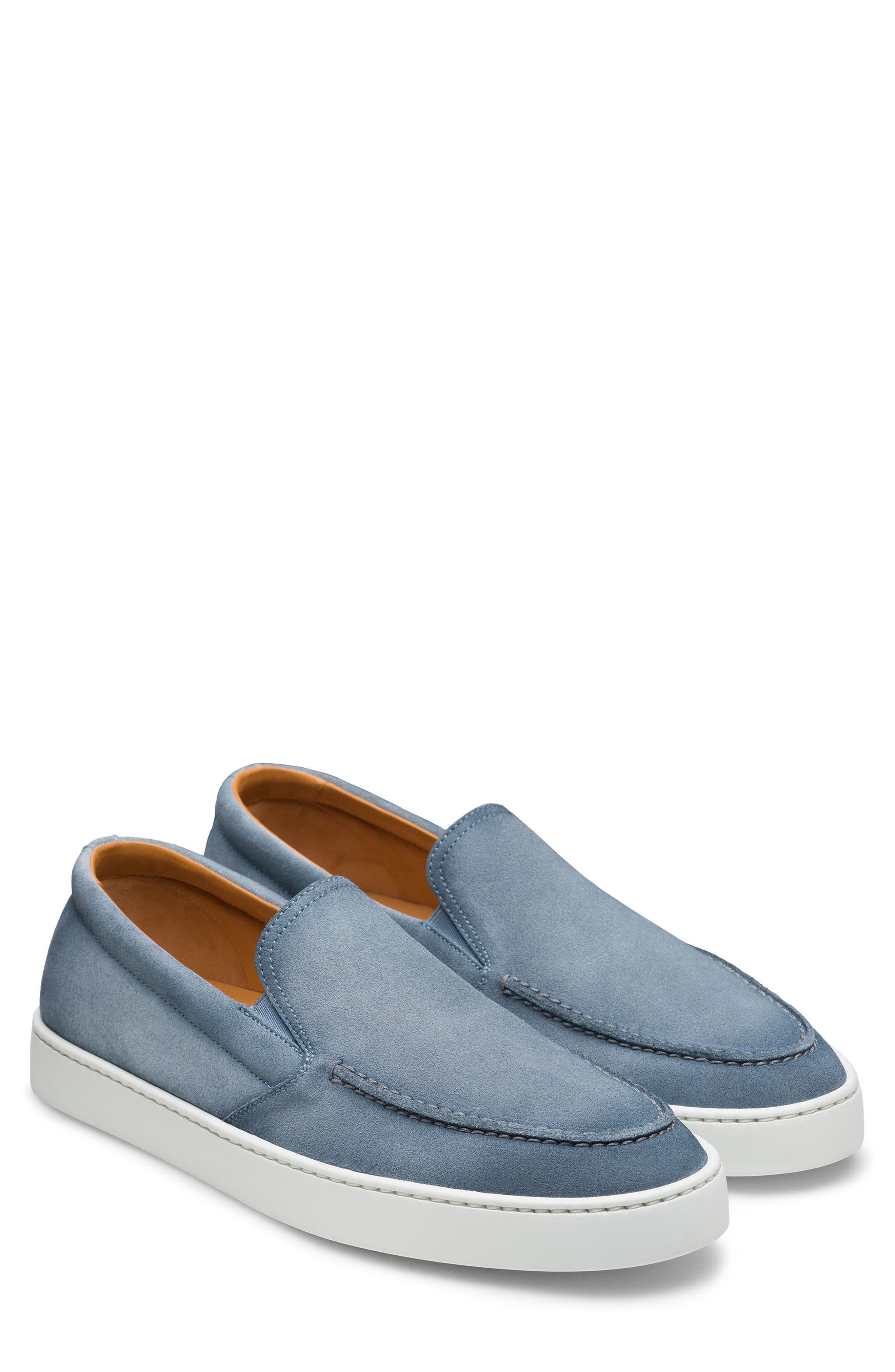 Magnanni Cirro Loafer, Main, color, Sky Blue Suede