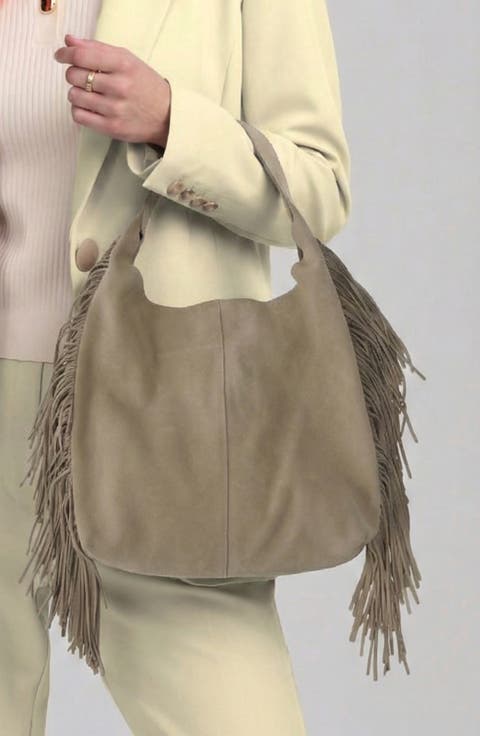 Suede Fringe Bag