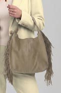 ELLE Collection Suede Fringe Bag
