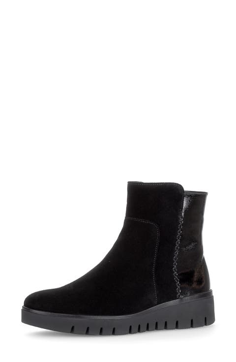 Sally Leather Wedge Bootie