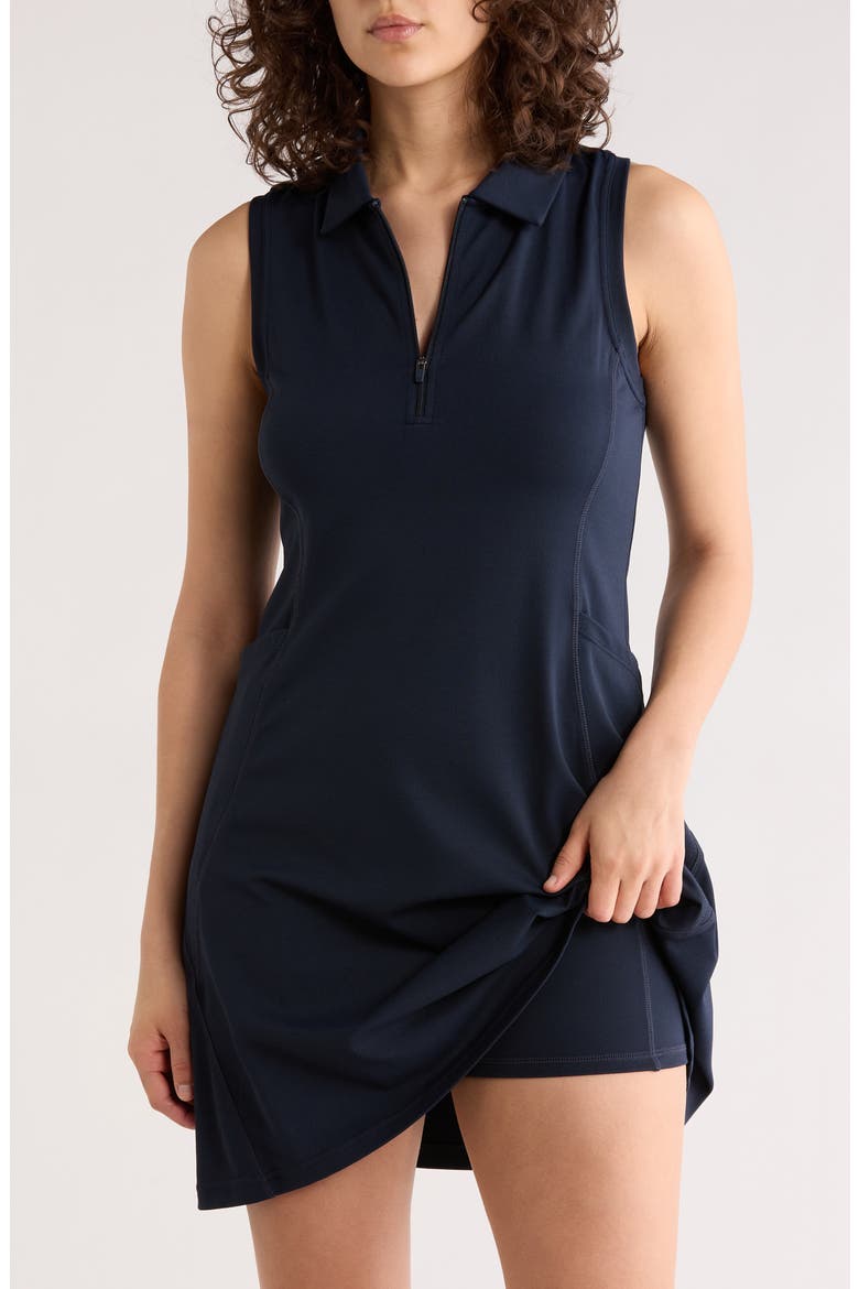Replay Sleeveless Polo Dress & Shorts Set, Alternate, color, NAVY SAPPHIRE