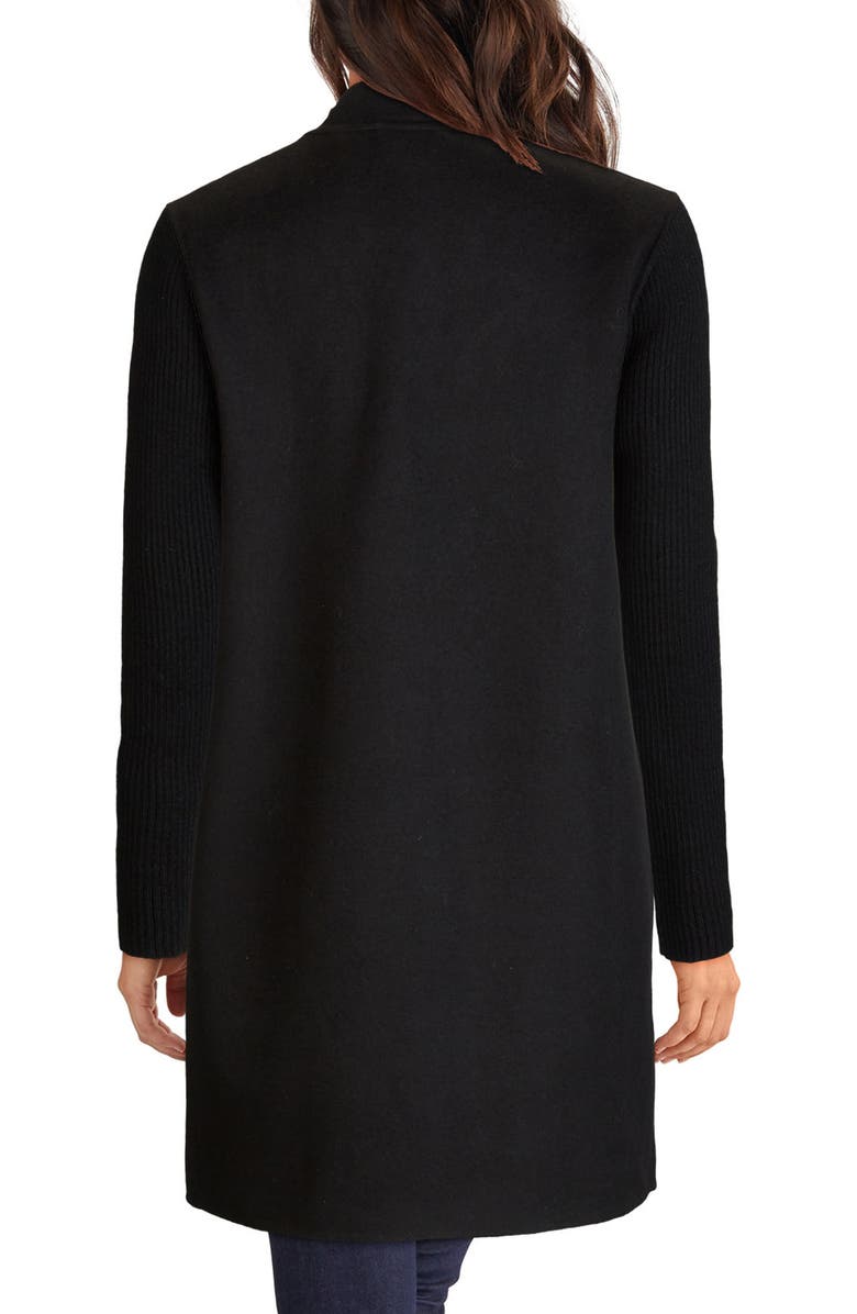 Kenneth Cole New York Double Face Coat, Alternate, color, Black