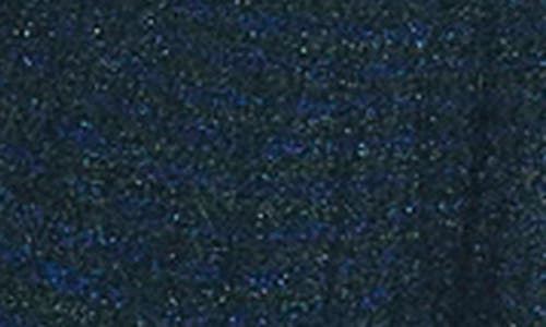 Maggy London Glitter Knit Side Draped Midi Dress In Navy