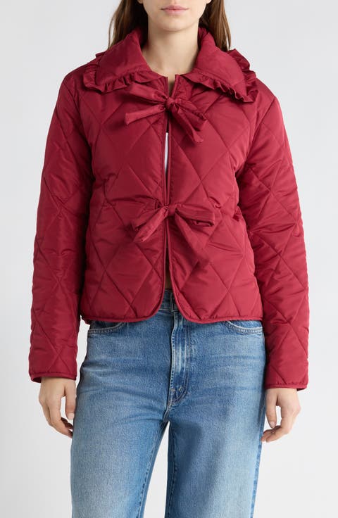 Quilted Tie Front Jacket