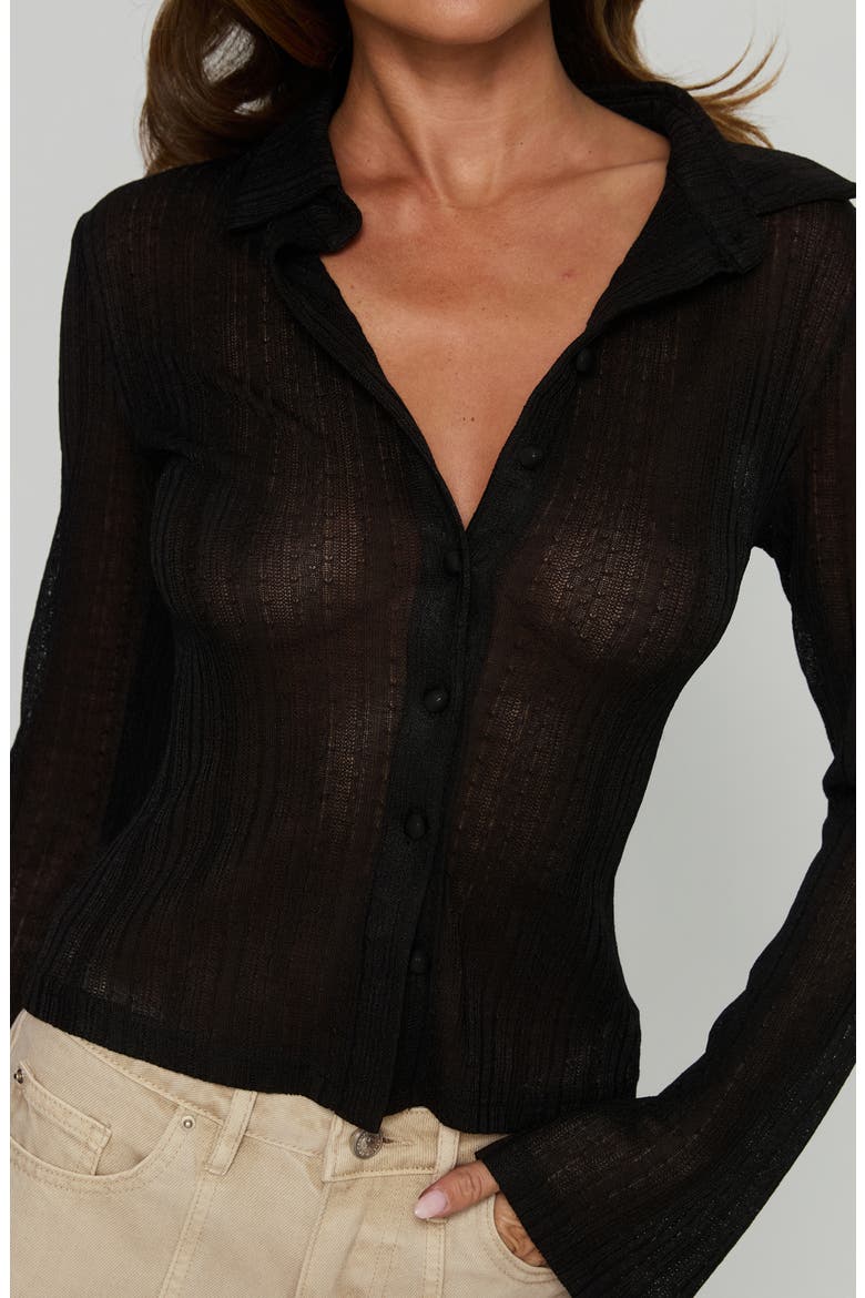 When You Sleep Crop Cardigan, Alternate, color, BLACK
