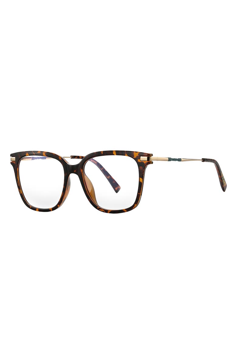 Fifth & Ninth Yara 52mm Square Blue Light Blocking Glasses, Alternate, color, Torte