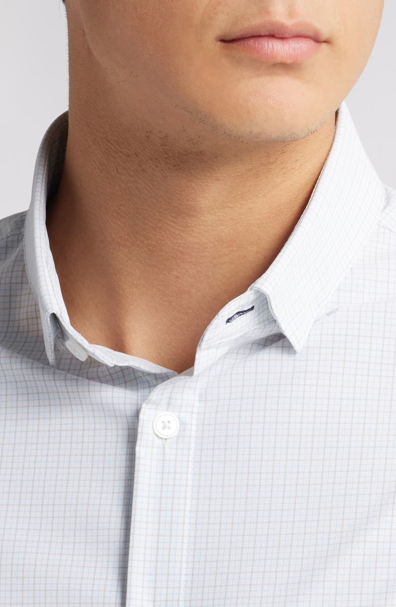 Mizzen+Main Leeward Trim Fit No Tuck Check Performance Button-Up Shirt, Alternate, color,