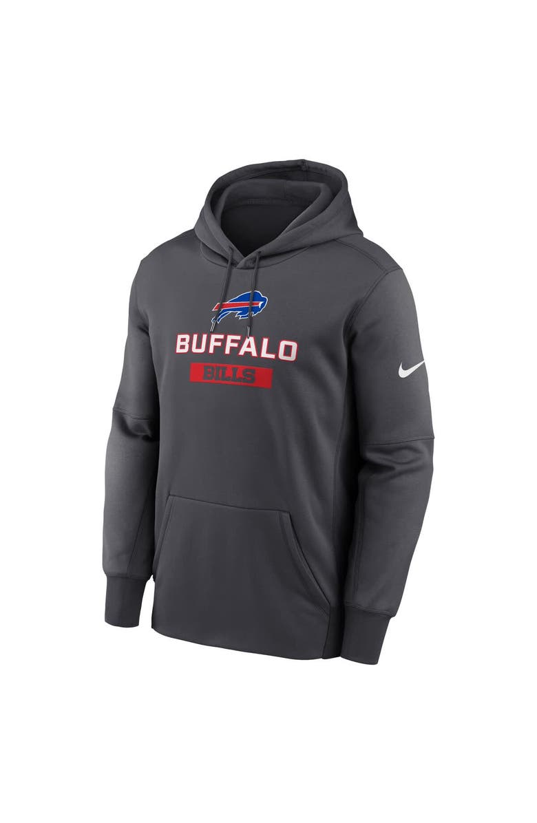 Nike Men's Nike Anthracite Buffalo Bills Toss Sweep Performance Pullover Hoodie, Alternate, color, Anthracite