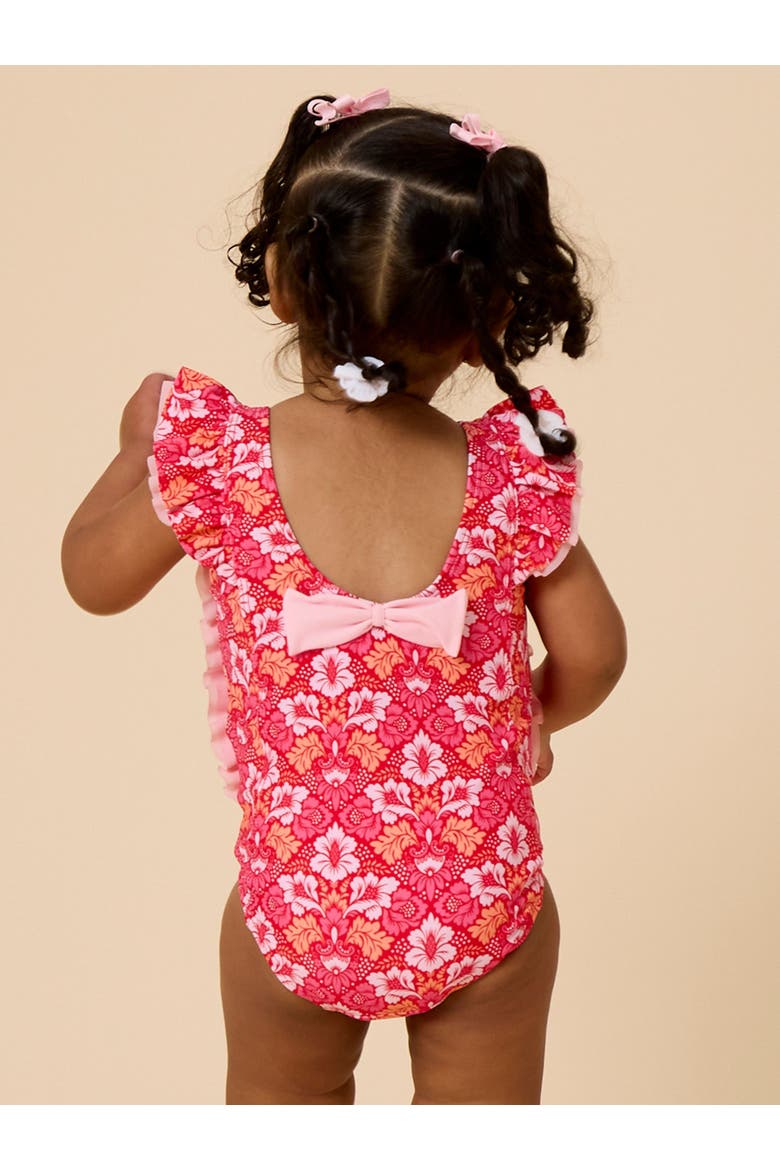 Girls UPF50+ Waterfall One Piece, Alternate, color, Wildflower Rodeo