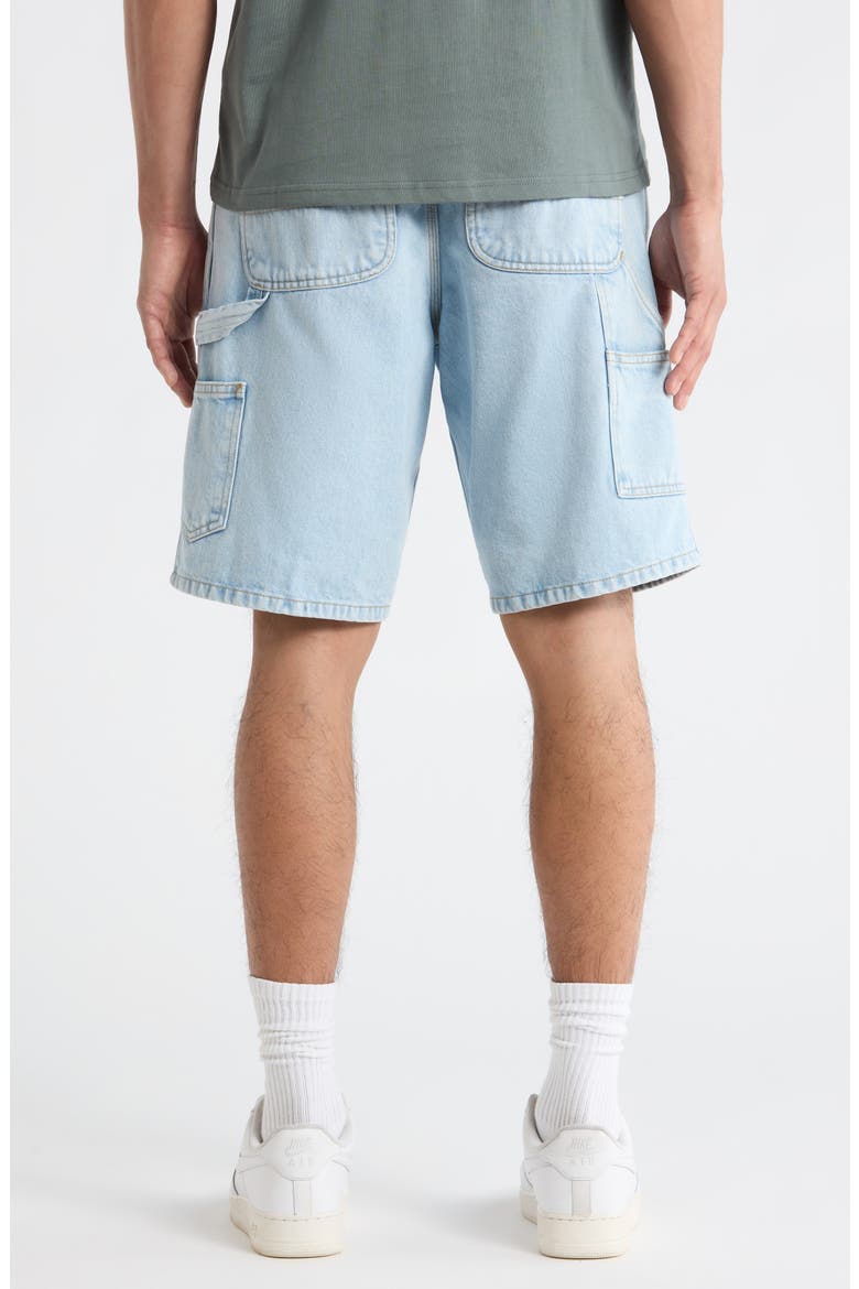 Single Knee Loose Fit Denim Shorts, Alternate, color, BLUE (HEAVY STONE BLEACHED)