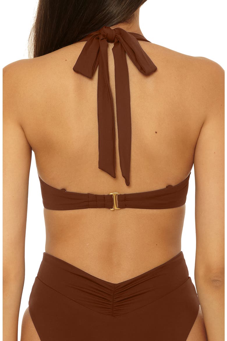 Color Code Underwire Bikini Top, Alternate, color, DARK COCO