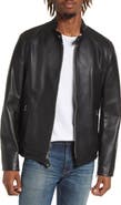 Schott NYC Café Racer Slim Fit Cowhide Leather Jacket