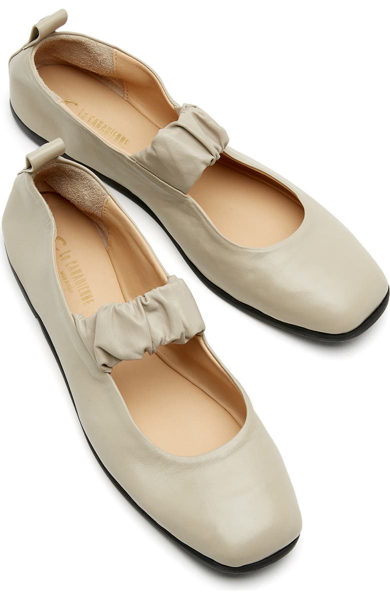 La Canadienne Grey City Dry<sup>™</sup> Waterproof Mary Jane Flat, Alternate, color, Beige Leather