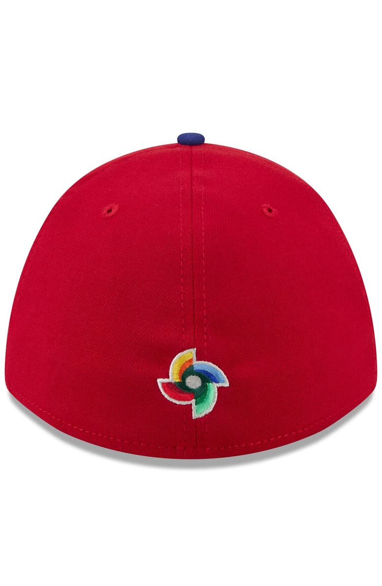 New Era Men's New Era  Red/Blue Dominican Republic Baseball 2026 World Baseball Classic M-Crown 39THIRTY Flex Hat, Alternate, color, Red