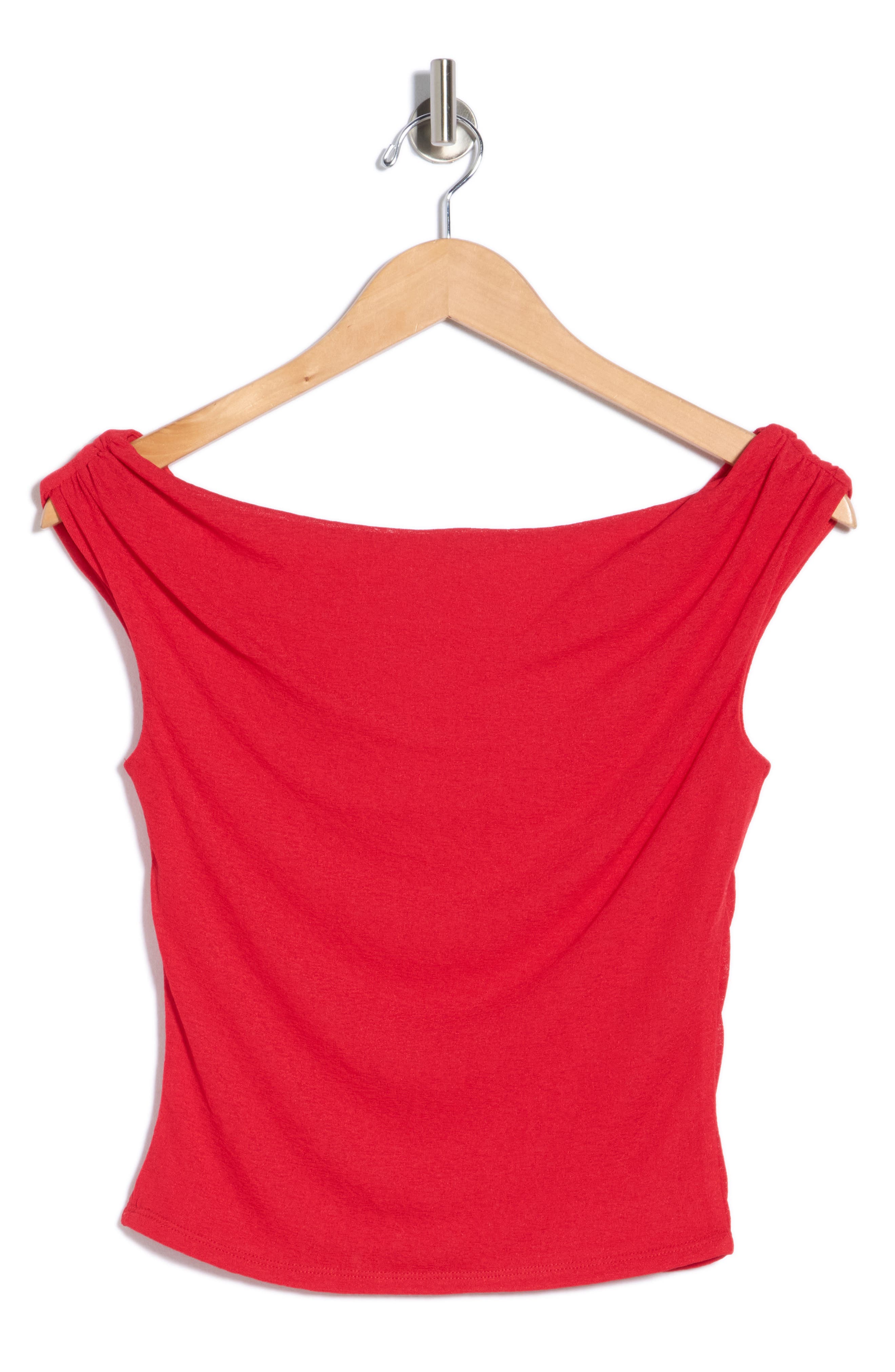 Madden Girl Drape Neck Off the Shoulder Top