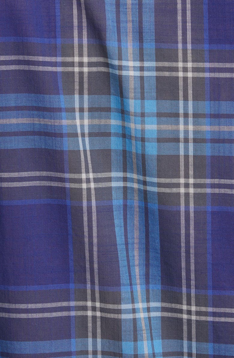 Z Zegna Extra Slim Fit Plaid Button-Up Shirt, Alternate, color, 