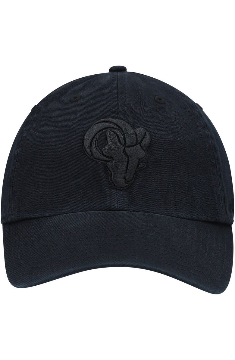 '47 Men's '47 Black Los Angeles Rams Team Tonal Clean Up Adjustable Hat, Alternate, color, 