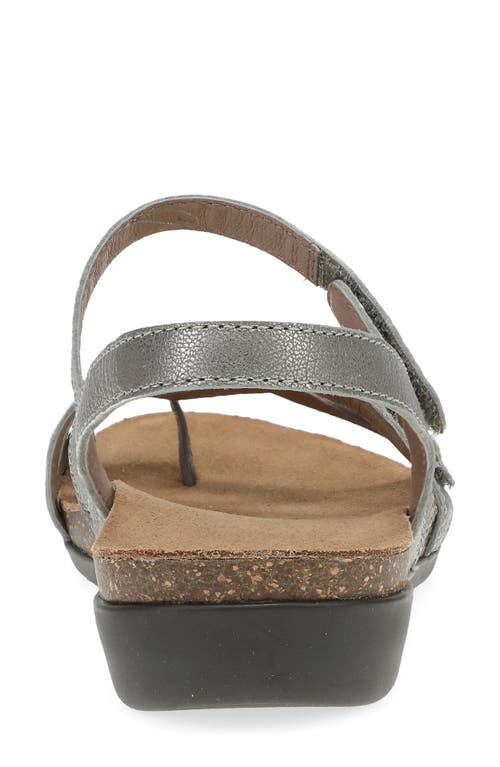 Dansko Roslyn Sandal In Antique Silver Metallic