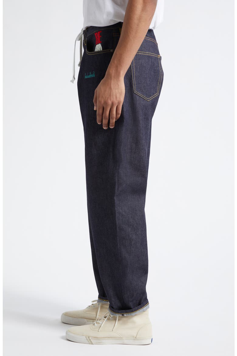 Embroidered Graphic Straight Leg Jeans, Alternate, color, INDIGO