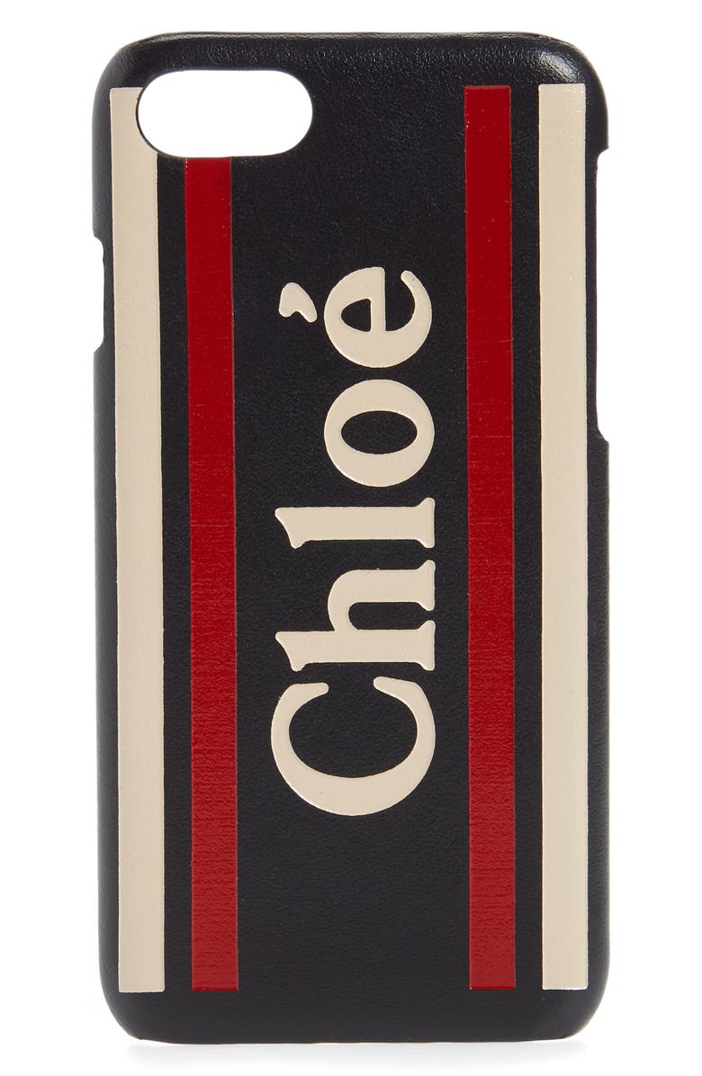 Chloé Vick Leather iPhone X/Xs Case, Main, color,