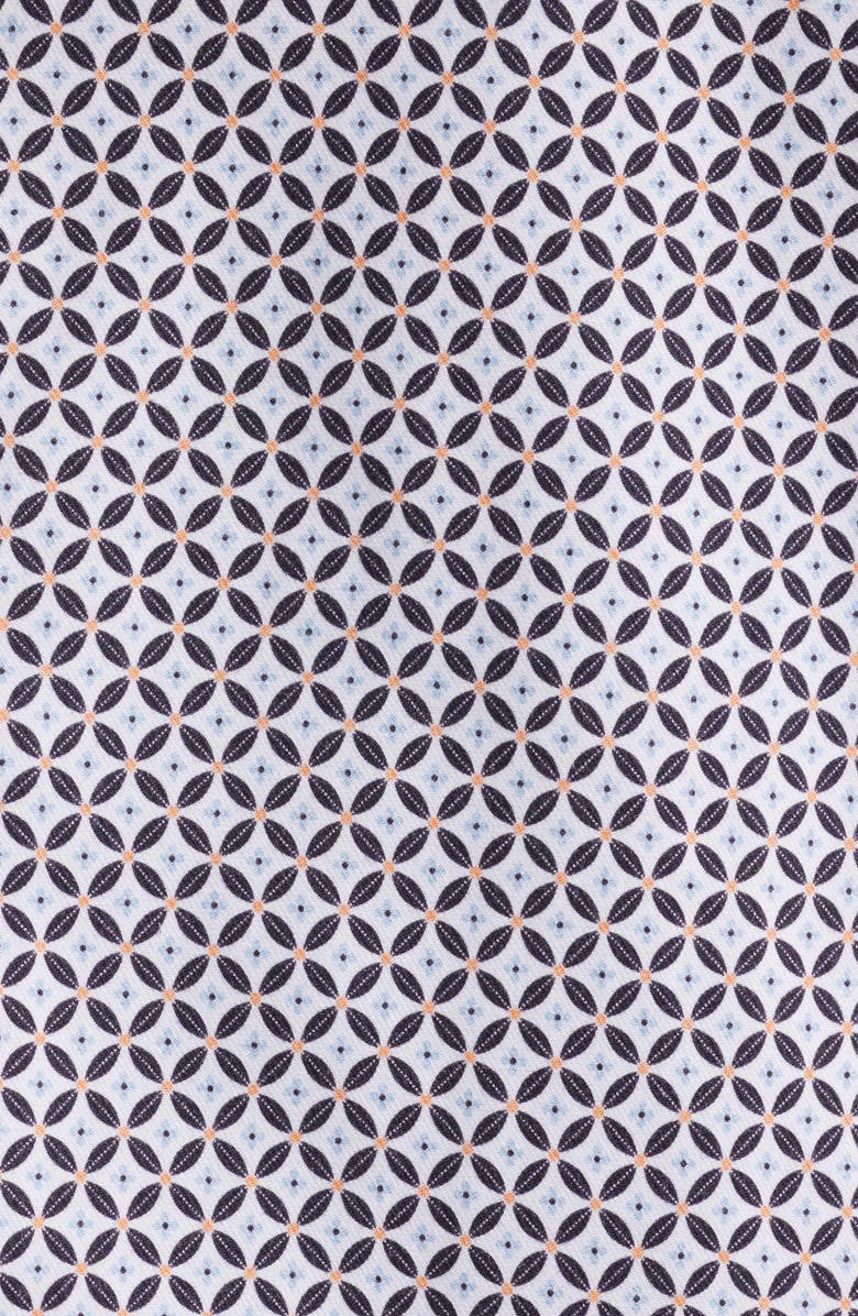 Stone Rose Flower Mosaic Stretch Cotton & Lyocell Button-Up Shirt, Alternate, color, 