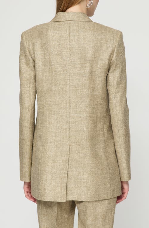 Lafayette 148 New York Marled Panama Weave Blazer In Loden Green Multi