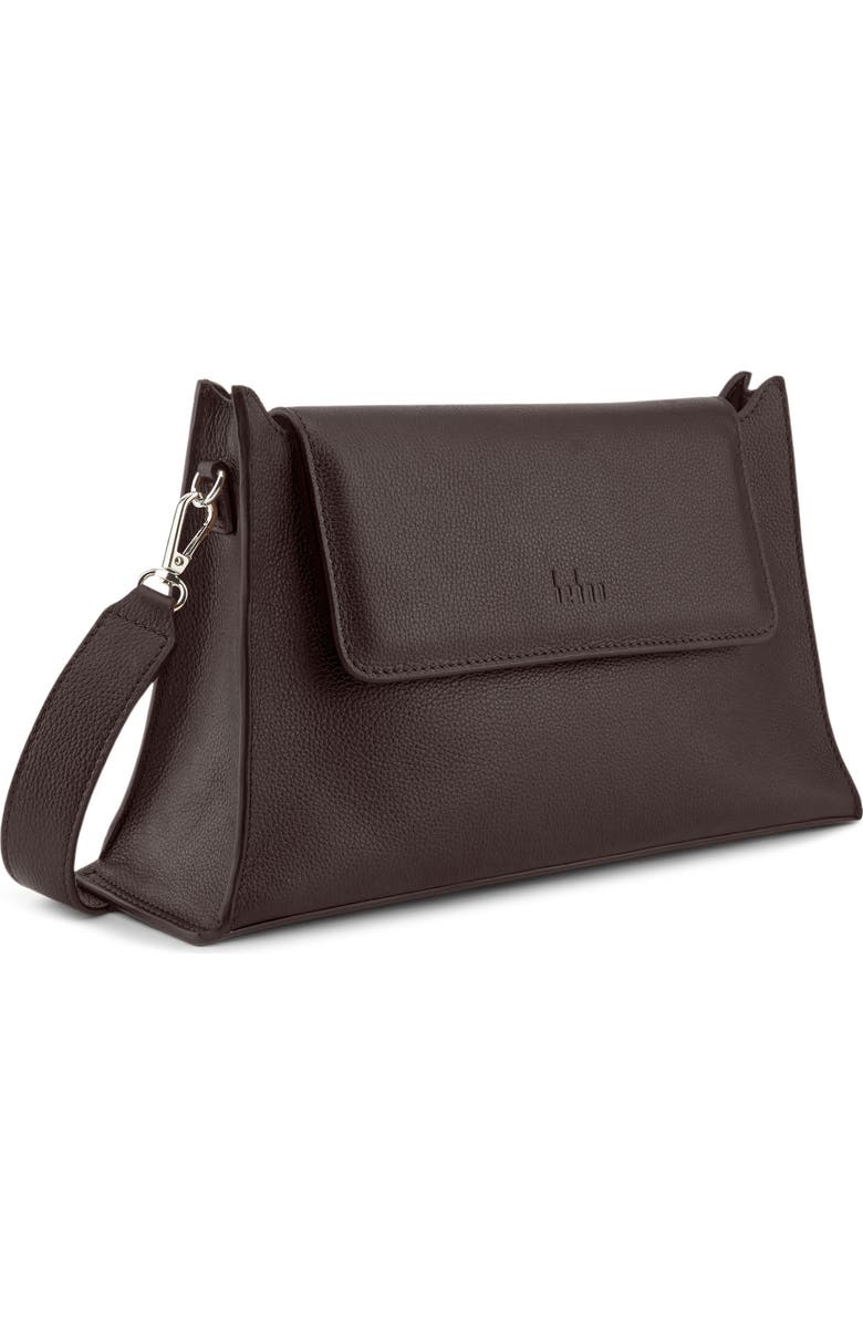 behno Winnie Pebble Leather Shoulder Bag, Alternate, color, Cacao