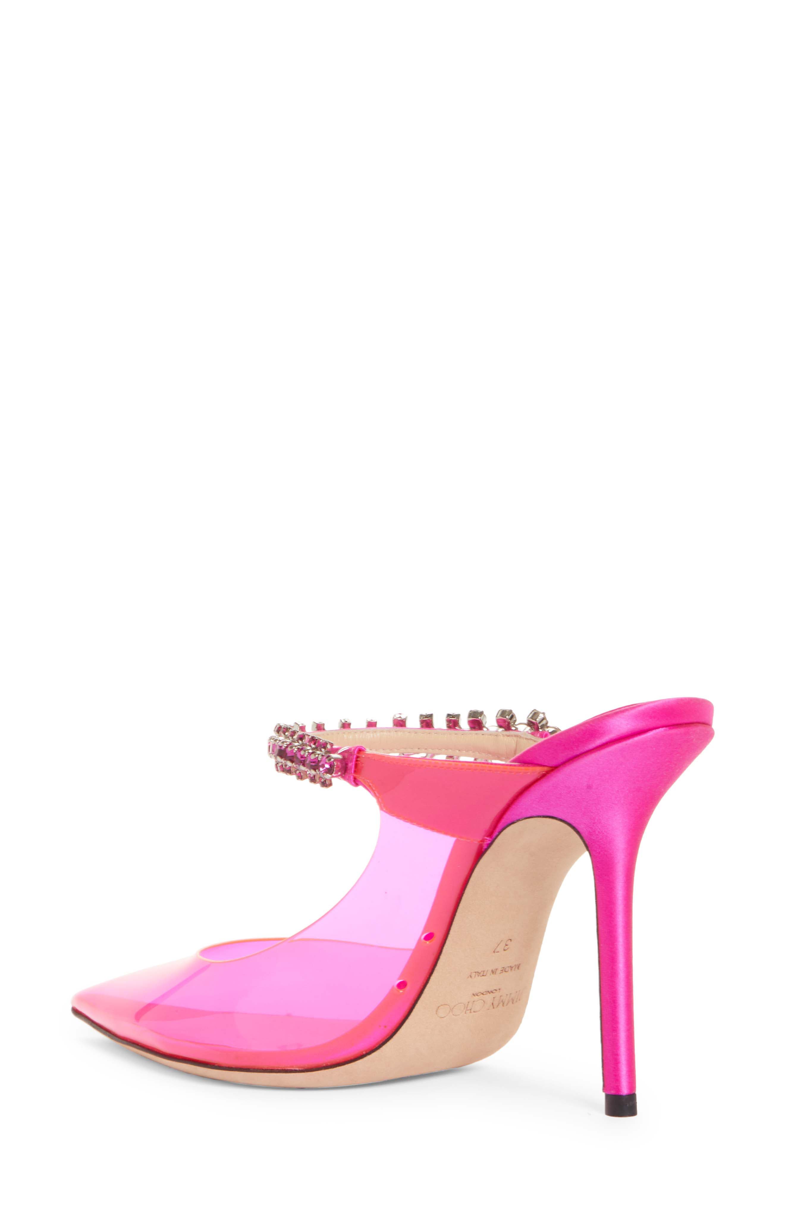 Bing Crystal Embellished Clear Mule, Alternate, color, HOT PINK/ PINK
